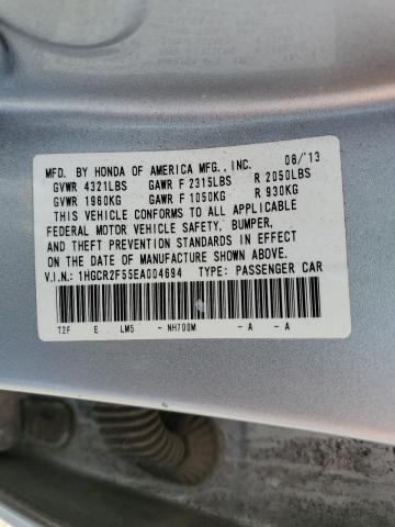 Photo 10 from auction – 2014 HONDA ACCORD SPO with VIN 1HGCR2F55EA004694