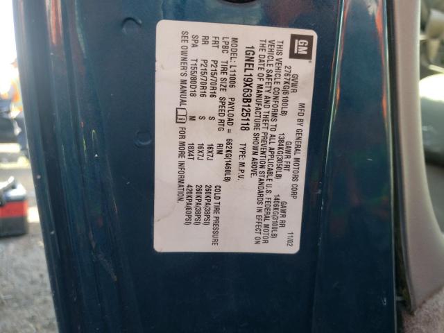 Photo 10 from auction – 2003 CHEVROLET ASTRO with VIN 1GNEL19X63B125118