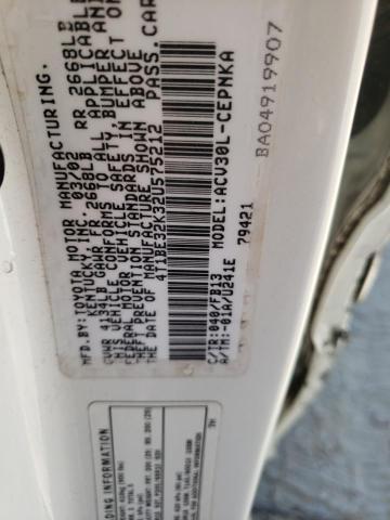 Photo 10 from auction – 2002 TOYOTA CAMRY LE with VIN 4T1BE32K32U575212