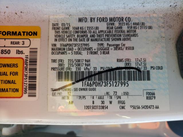 Photo 10 from auction – 2015 FORD FUSION SE with VIN 1FA6P0H73F5127995