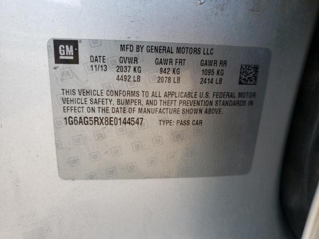 Photo 10 from auction – 2014 CADILLAC ATS with VIN 1G6AG5RX8E0144547