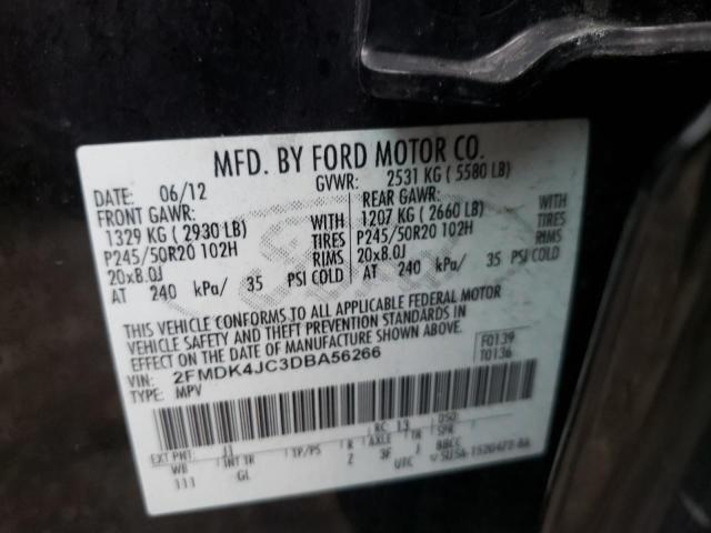 Photo 10 from auction – 2013 FORD EDGE SEL with VIN 2FMDK4JC3DBA56266