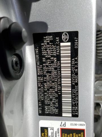 Photo 10 from auction – 2014 TOYOTA CAMRY L with VIN 4T1BF1FK7EU411784