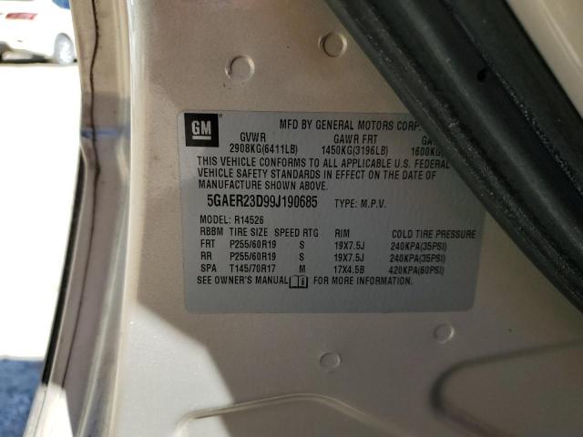 Photo 10 from auction – 2009 BUICK ENCLAVE CX with VIN 5GAER23D99J190685