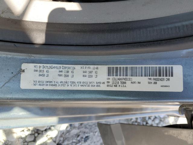 Foto 10 de la subasta – 2007 CHRYSLER SEBRING con VIN 1C3LC46K07N551311