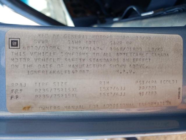 Photo 10 from auction – 1990 CHEVROLET SUBURBAN R with VIN 1GNER16K6LF142887
