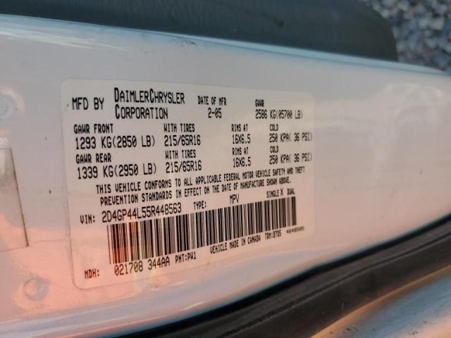Photo 10 from auction – 2005 DODGE GRAND CARA with VIN 2D4GP44L55R448563