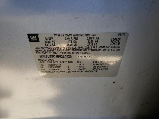 Photo 10 from auction – 2011 CHEVROLET EQUINOX LT with VIN 2CNFLEEC4B6234925
