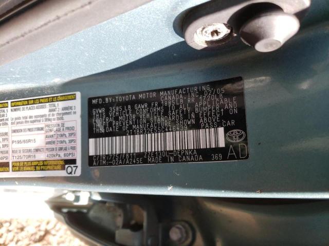 Photo 10 from auction – 2005 TOYOTA COROLLA CE with VIN 2T1BR32E55C446439