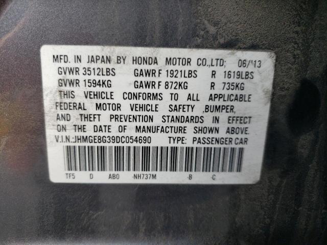 Photo 10 from auction – 2013 HONDA FIT with VIN JHMGE8G39DC054690