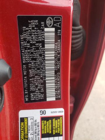 Photo 10 from auction – 2019 TOYOTA COROLLA L with VIN 2T1BURHE6KC173726