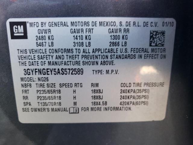 Photo 10 from auction – 2010 CADILLAC SRX with VIN 3GYFNGEY5AS572589