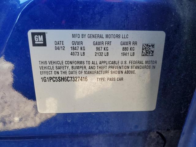 Photo 10 from auction – 2012 CHEVROLET CRUZE LS with VIN 1G1PC5SH6C7327416