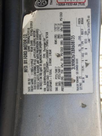 Photo 10 from auction – 2008 LINCOLN MKZ with VIN 3LNHM26TX8R608135