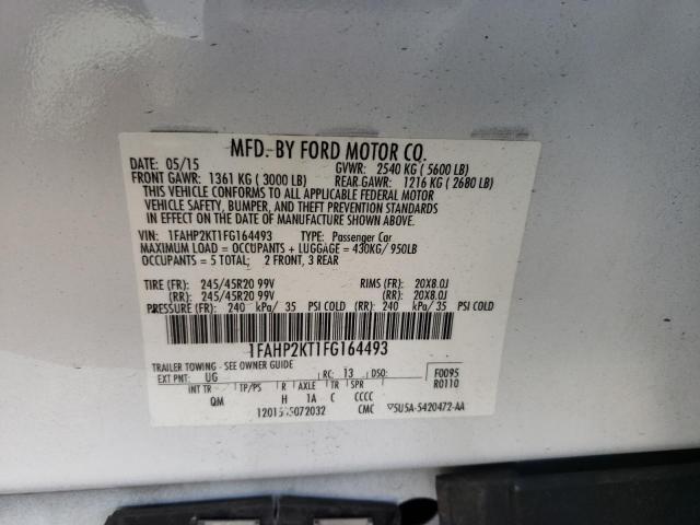 Photo 10 from auction – 2015 FORD TAURUS SHO with VIN 1FAHP2KT1FG164493