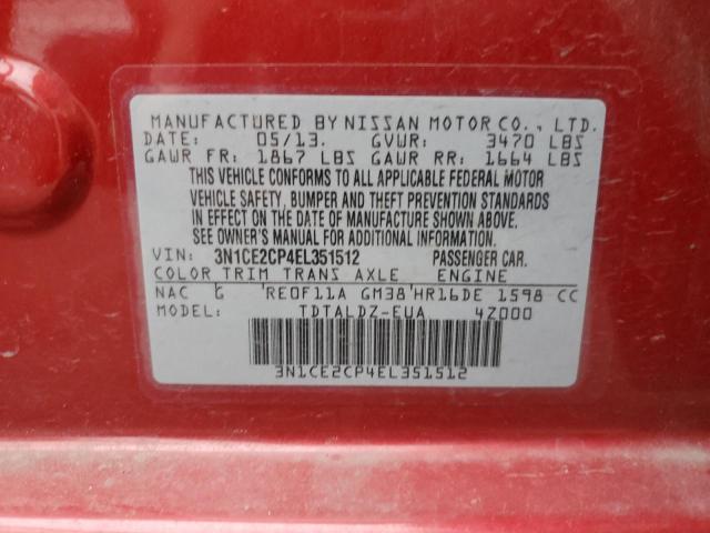 Photo 10 from auction – 2014 NISSAN VERSA NOTE with VIN 3N1CE2CP4EL351512