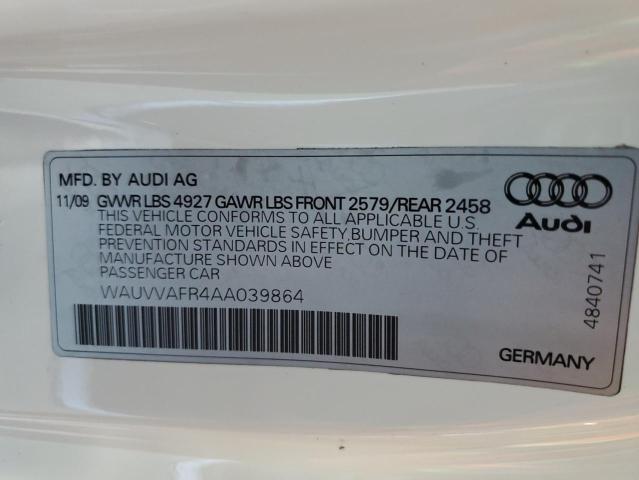 Photo 10 from auction – 2010 AUDI S5 PRESTIG with VIN WAUVVAFR4AA039864