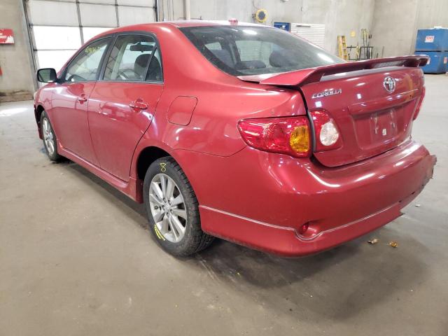 Photo 3 from auction – 2009 TOYOTA COROLLA BA with VIN 1NXBU40E59Z093115