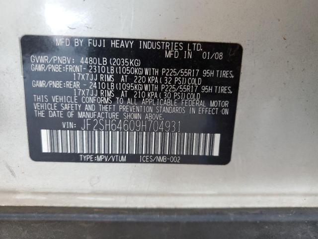 Photo 10 from auction – 2009 SUBARU FORESTER 2 with VIN JF2SH64609H704931