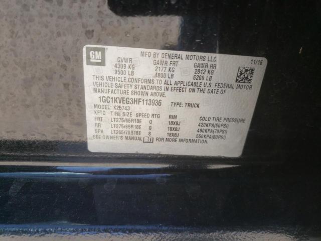 Photo 10 from auction – 2017 CHEVROLET SILVERADO with VIN 1GC1KVEG3HF113936