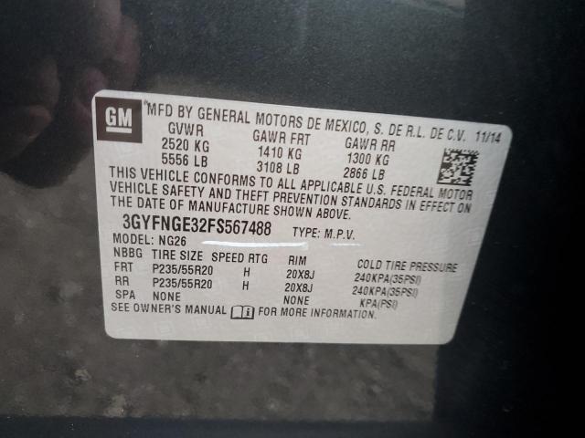 Photo 10 from auction – 2015 CADILLAC SRX PREMIU with VIN 3GYFNGE32FS567488