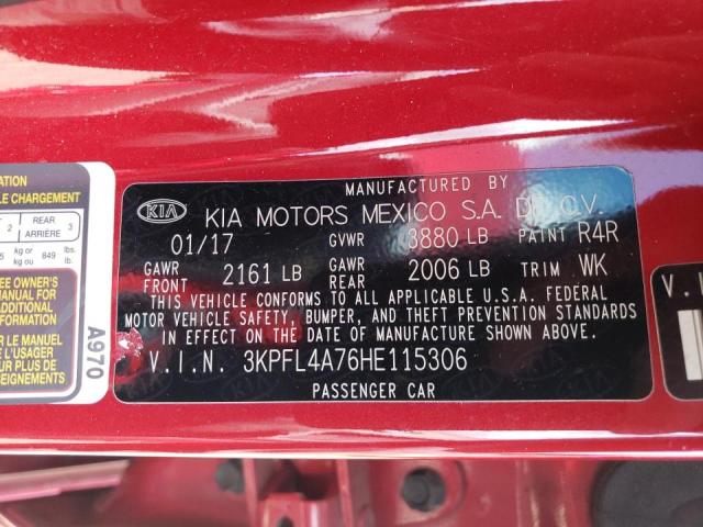 Photo 10 from auction – 2017 KIA FORTE LX with VIN 3KPFL4A76HE115306