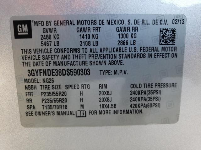 Photo 10 from auction – 2013 CADILLAC SRX PERFOR with VIN 3GYFNDE38DS590303