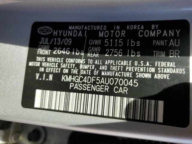 Photo 10 from auction – 2010 HYUNDAI GENESIS 4. with VIN KMHGC4DF5AU070045