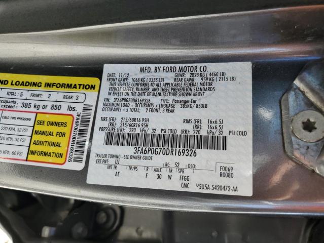 Photo 10 from auction – 2013 FORD FUSION S with VIN 3FA6P0G70DR169326