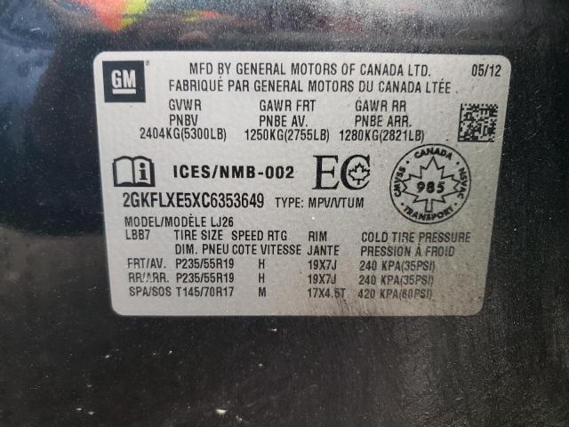 Photo 10 from auction – 2012 GMC TERRAIN SL with VIN 2GKFLXE5XC6353649