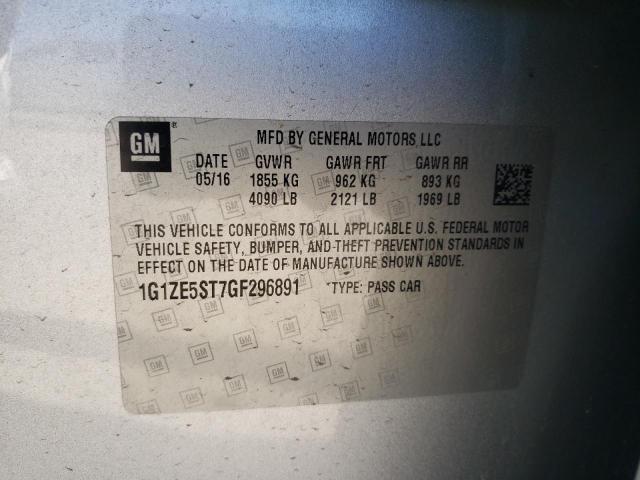 Photo 10 from auction – 2016 CHEVROLET MALIBU LT with VIN 1G1ZE5ST7GF296891