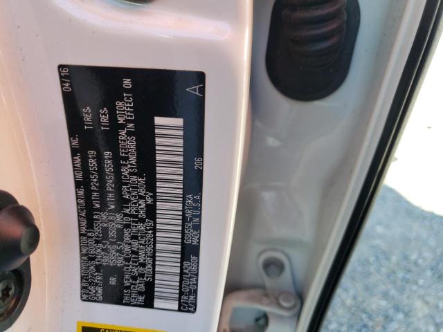 Photo 10 from auction – 2016 TOYOTA HIGHLANDER with VIN 5TDDKRFH9GS284197