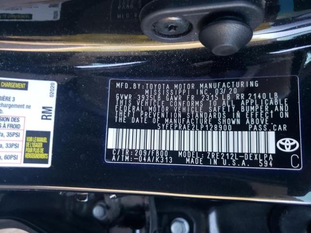 Photo 10 from auction – 2020 TOYOTA COROLLA LE with VIN 5YFEPRAE2LP128900