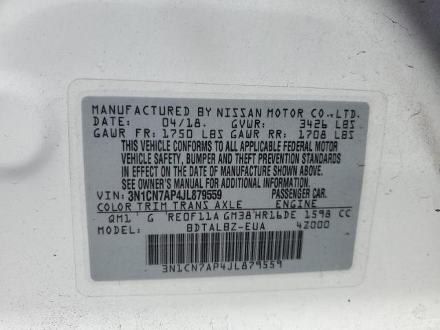 Photo 10 from auction – 2018 NISSAN VERSA S with VIN 3N1CN7AP4JL879559