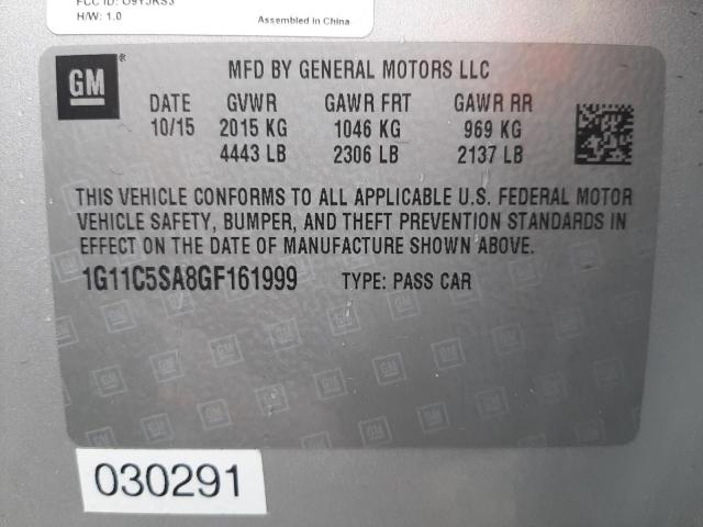 Photo 10 from auction – 2016 CHEVROLET MALIBU LIM with VIN 1G11C5SA8GF161999