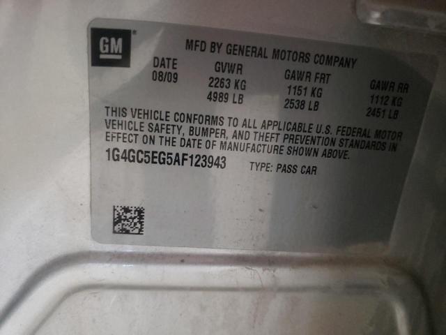 Photo 10 from auction – 2010 BUICK LACROSSE C with VIN 1G4GC5EG5AF123943