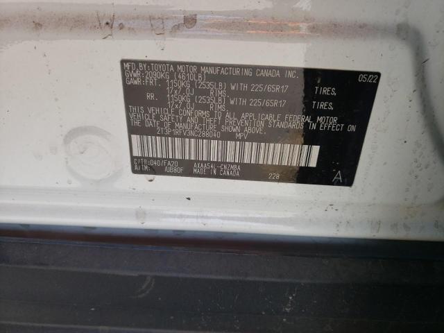 Photo 10 from auction – 2022 TOYOTA RAV4 XLE with VIN 2T3P1RFV3NC288040
