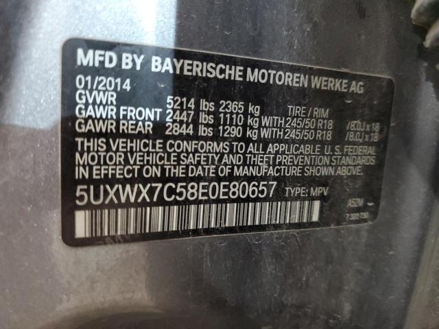 Photo 10 from auction – 2014 BMW X3 XDRIVE3 with VIN 5UXWX7C58E0E80657