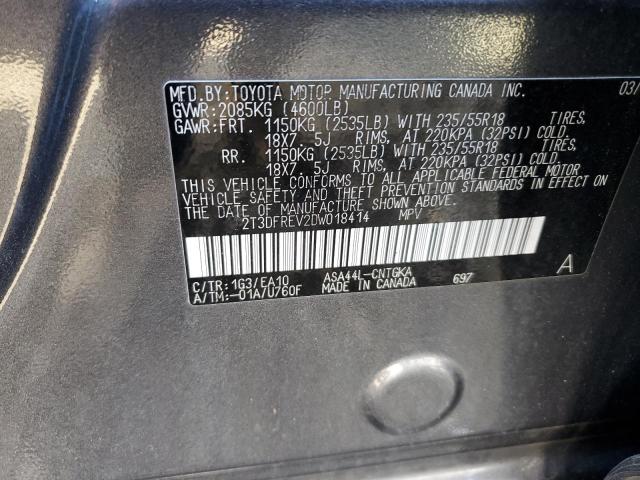 Photo 10 from auction – 2013 TOYOTA RAV4 LIMIT with VIN 2T3DFREV2DW018414