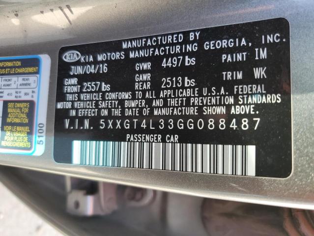 Photo 10 from auction – 2016 KIA OPTIMA LX with VIN 5XXGT4L33GG088487