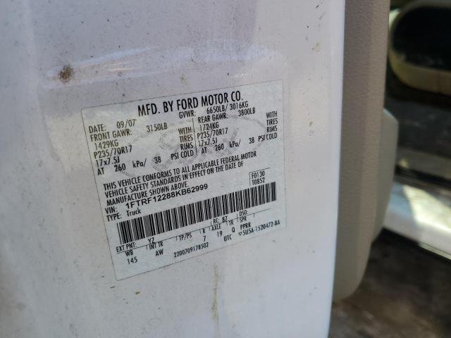 Photo 10 from auction – 2008 FORD F150 with VIN 1FTRF12288KB62999