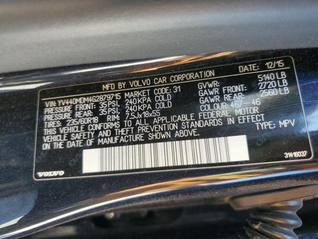 Photo 10 from auction – 2016 VOLVO XC60 T5 PL with VIN YV440MDM4G2879715