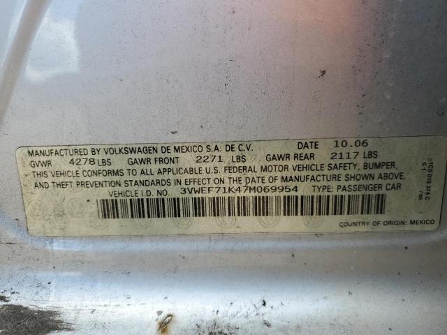 Photo 10 from auction – 2007 VOLKSWAGEN JETTA with VIN 3VWEF71K47M069954