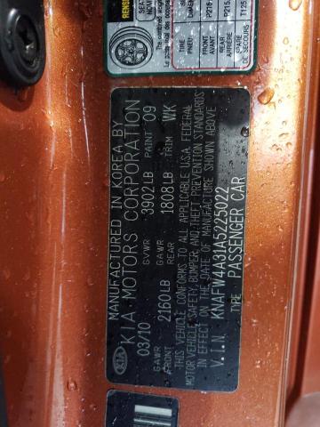 Photo 10 from auction – 2010 KIA FORTE SX with VIN KNAFW4A31A5225022