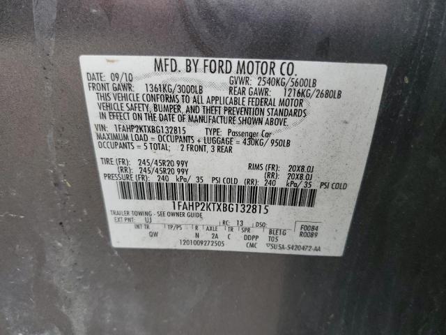 Photo 10 from auction – 2011 FORD TAURUS SHO with VIN 1FAHP2KTXBG132815
