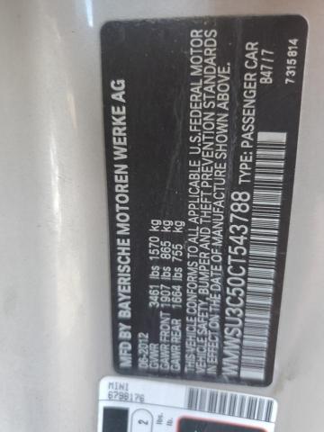 Photo 10 from auction – 2012 MINI COOPER with VIN WMWSU3C50CT543788