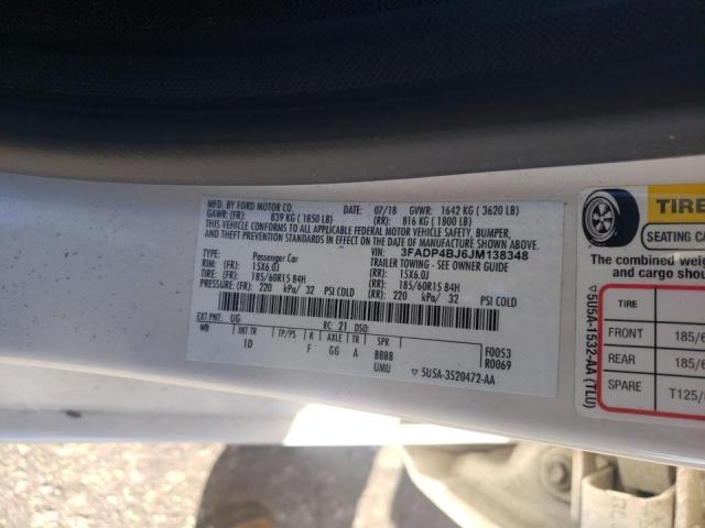 Photo 10 from auction – 2018 FORD FIESTA SE with VIN 3FADP4BJ6JM138348