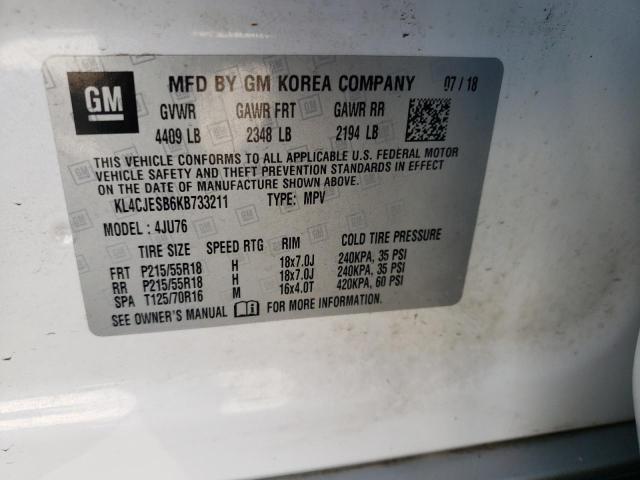 Photo 10 from auction – 2019 BUICK ENCORE PRE with VIN KL4CJESB6KB733211
