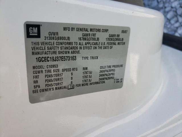 Photo 10 from auction – 2007 CHEVROLET SILVERADO with VIN 1GCEC19J37E573163