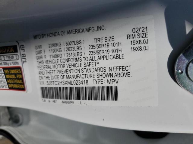Photo 10 from auction – 2021 ACURA RDX with VIN 5J8TC2H3XML023418